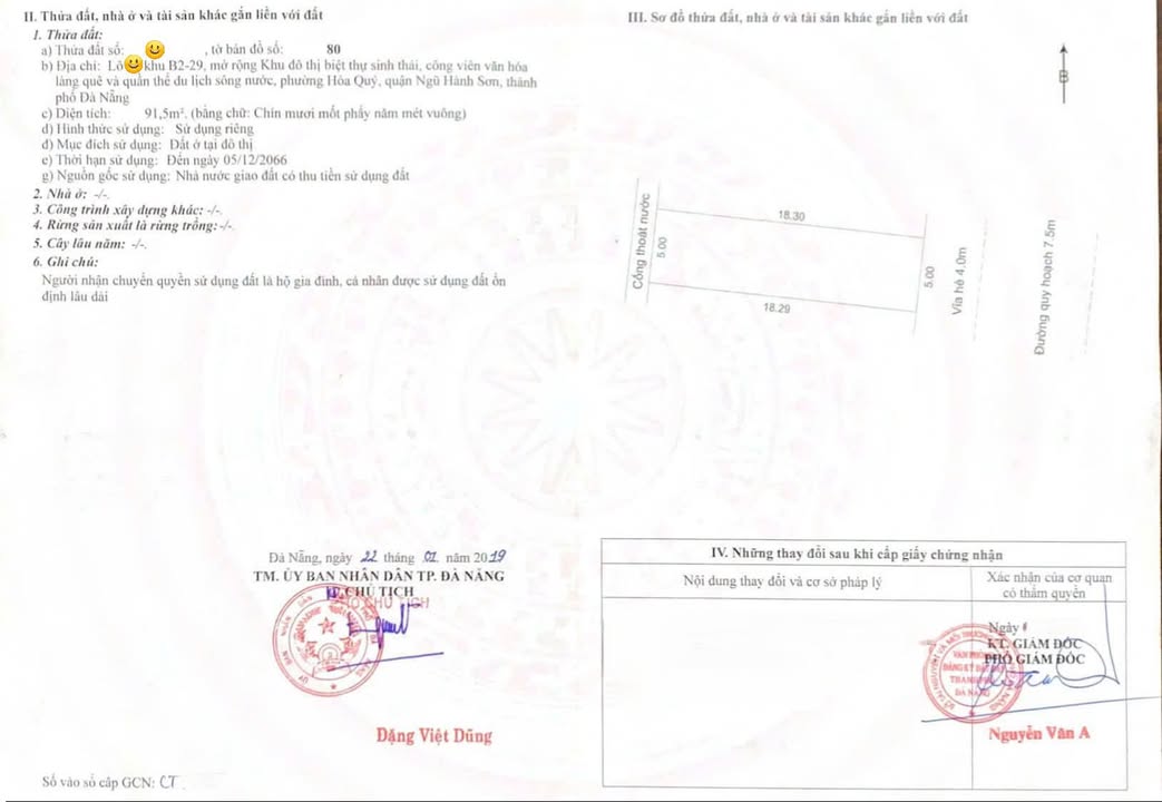 Đất đường Hằng Phương Nữ Sỹ, Ngũ Hành Sơn 91,5m² giá 4.73 tỷ - Đầu tư sinh lời ngay!