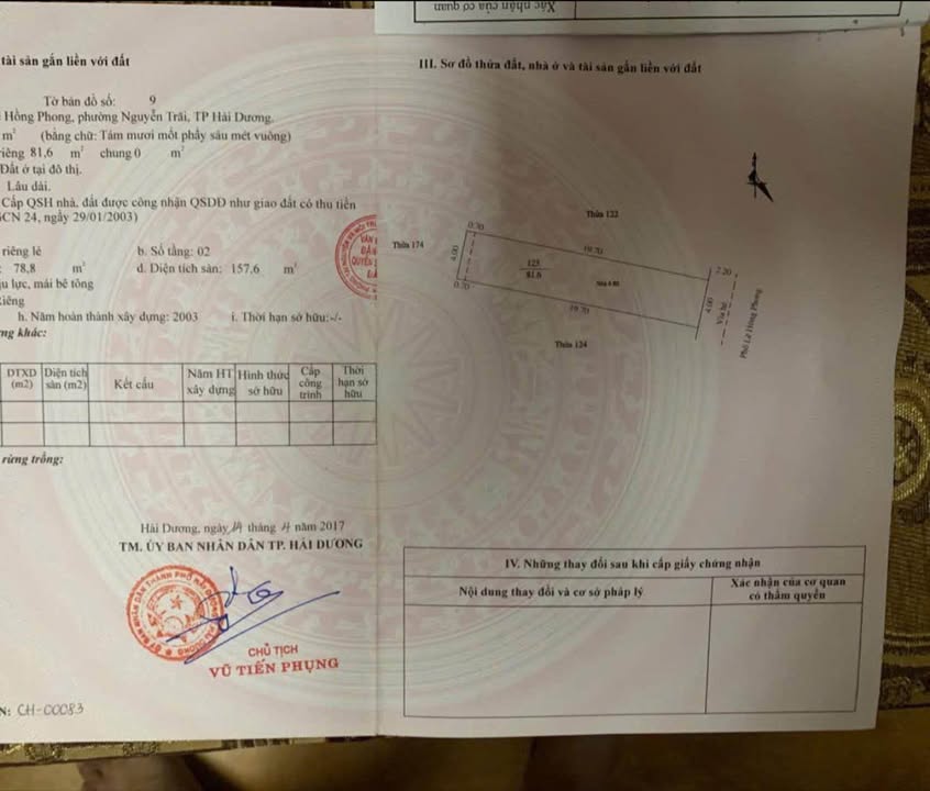 Nhà mặt phố Lê Hồng Phong, Hải Dương 81.6m² giá 5 tỷ - Kinh doanh sầm uất!