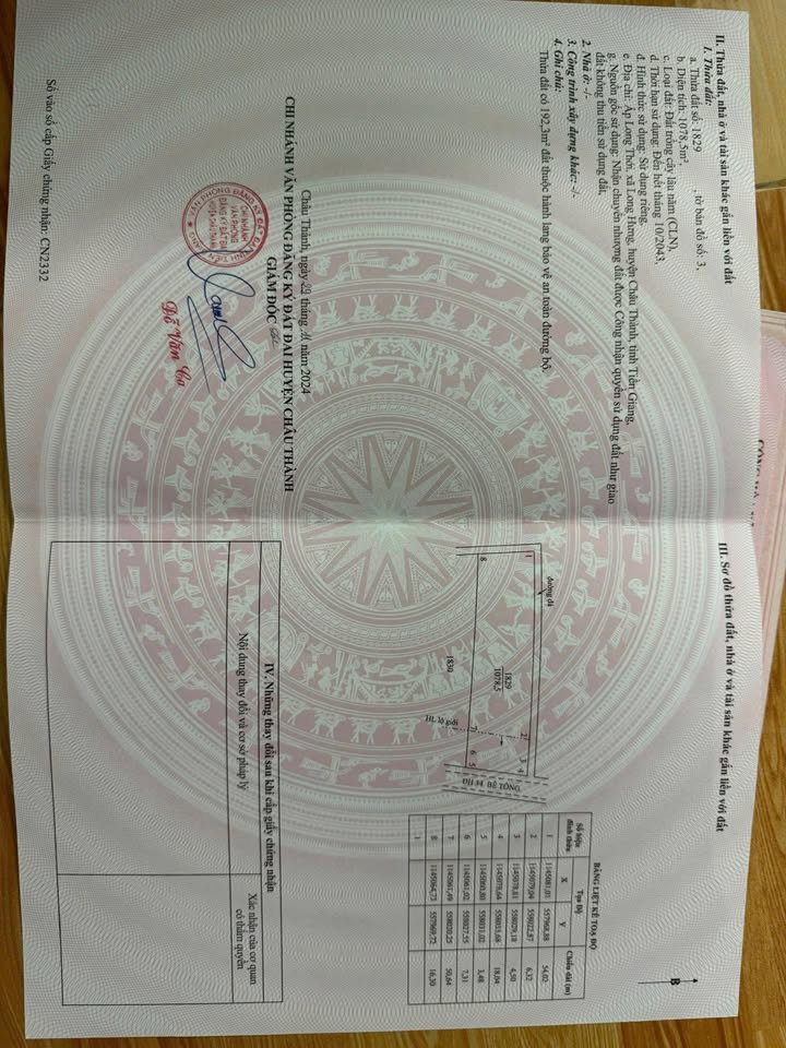 Đất nền mặt tiền huyện lộ 34 Châu Thành 1078m² giá 1.95 tỷ - Cơ hội đầu tư tuyệt vời!