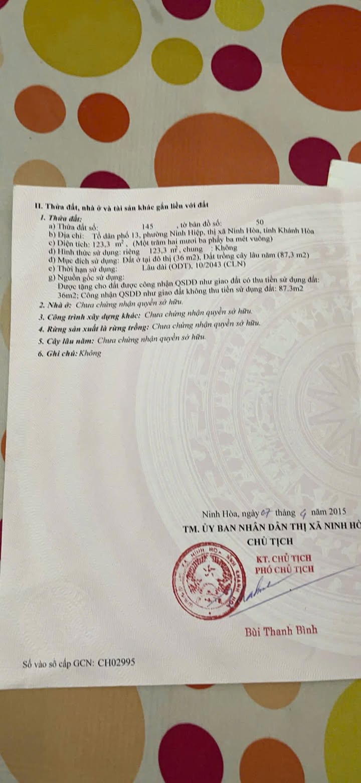Đất nền TDP 13, Ninh Hiệp 123m² giá 1 tỷ - Đầu tư sinh lời ngay!
