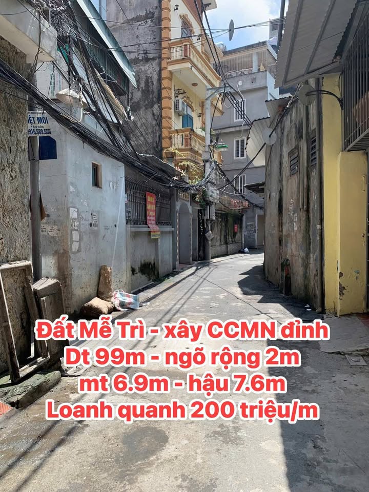 Đất Mễ Trì 99m² giá 19.8 tỷ - Cơ hội đầu tư hiếm có!