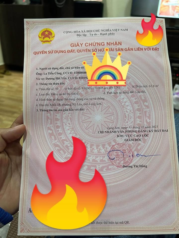 Đất nền KĐT Phú Lộc 1 Lạng Sơn 63.8m² giá 3 tỷ - Đầu tư sinh lời ngay!