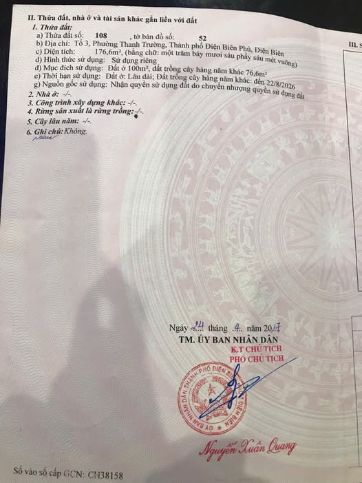 Bán đất mặt đường nhựa C13, Thanh Trường, Điện Biên 176,6m² - Giá chỉ 1.25 tỷ!