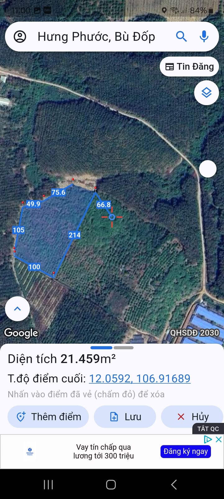 Đất nền 10000m² tại ấp Tân Lập, Bù Đốp chỉ 5.5 tỷ - Cơ hội đầu tư tuyệt vời!