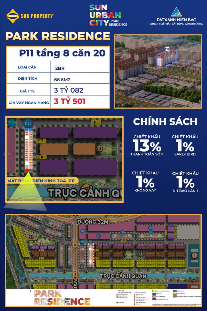 Căn hộ góc Sun Urban City Hà Nam 100m² giá thỏa thuận - Siêu phẩm view đỉnh cao!