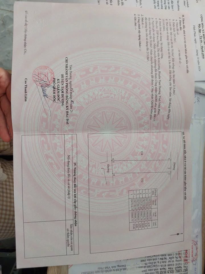 Lô đất 245m² tại Kim Long - Tam Dương - Vĩnh Phúc chỉ 1.593 tỷ - Đất 2 đầu đường, giá tốt!