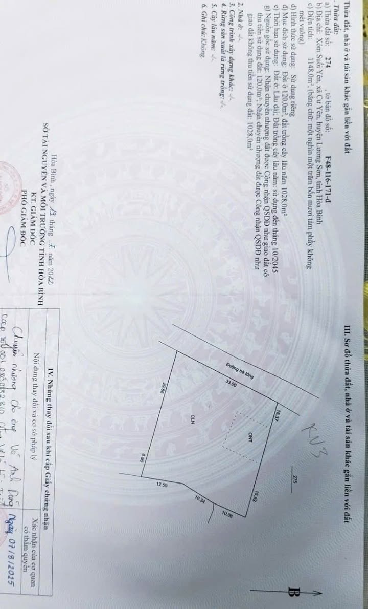 Đất nền Cư Yên, Lương Sơn 1148m² - Giá đầu tư cực sốc!