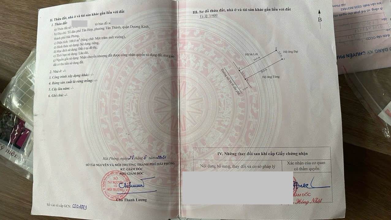 Đất nền Tân Thành, Dương Kinh 100m² giá 1.9 tỷ - Tiềm năng sinh lời cao!