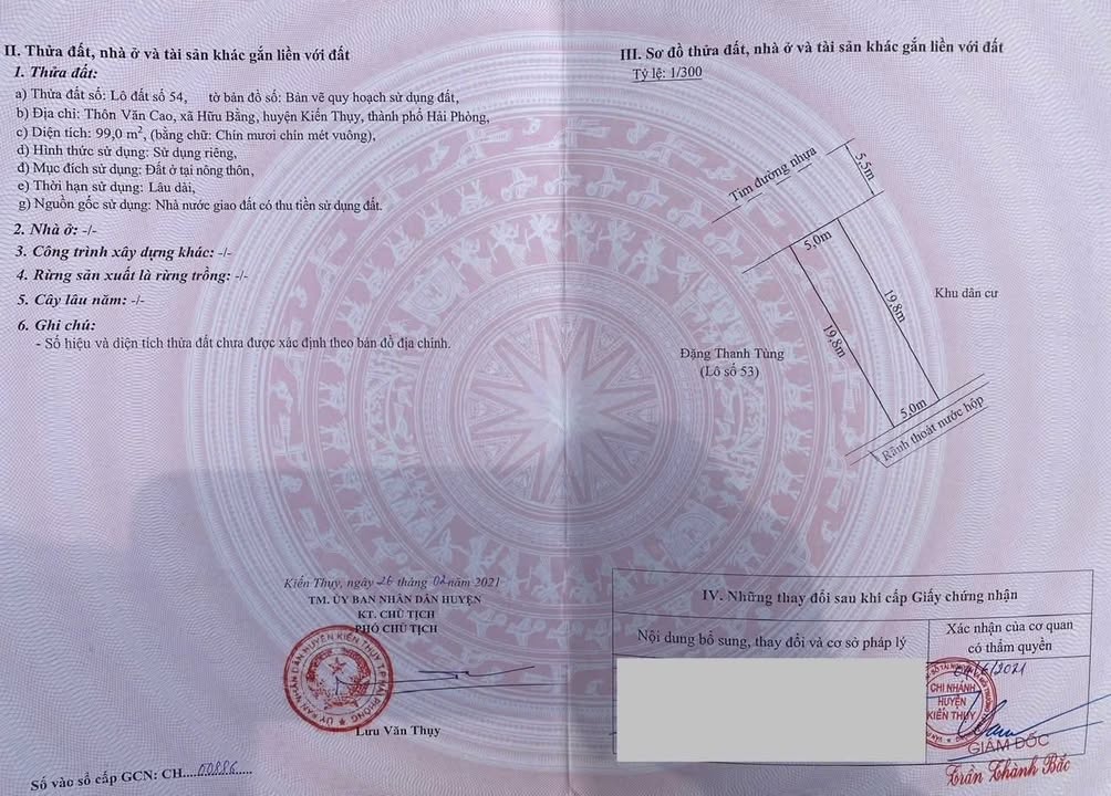 Đất nền Hữu Bằng, Kiến Thụy 99m² giá 1.x tỷ - Cơ hội đầu tư tốt!