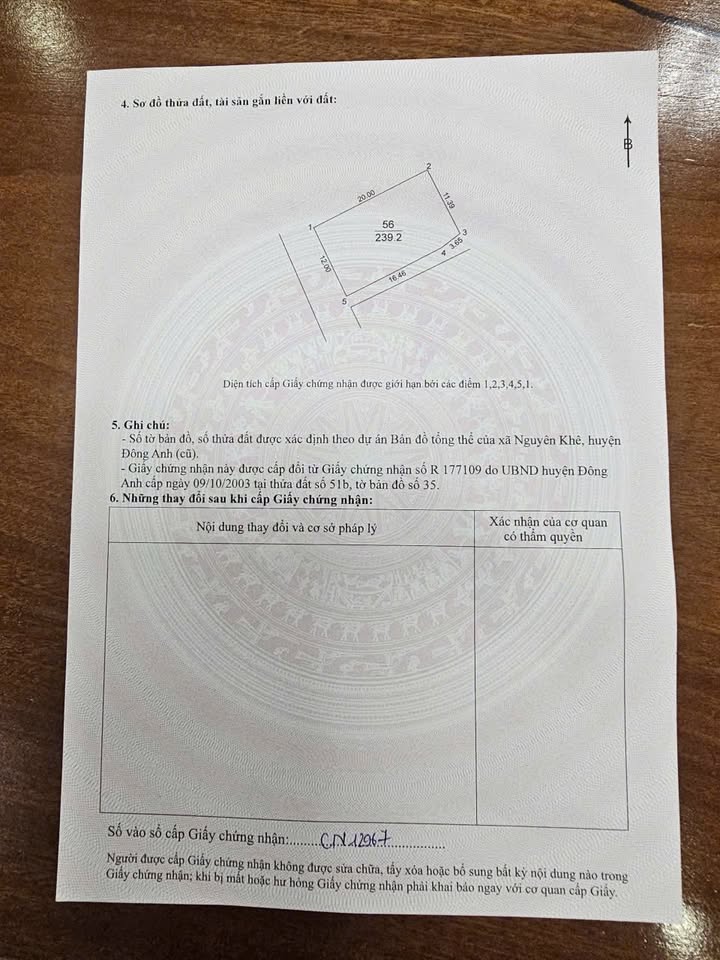 Đất nền 239,2 m² Đường Nguyên Khê, Phúc Tịnh - Đầu tư sinh lời tiềm năng!