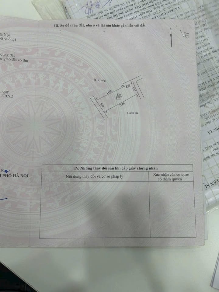 Đất thổ cư 120m² Thôn Mới, Dương Liễu, Hoài Đức - Giá tốt, chính chủ!