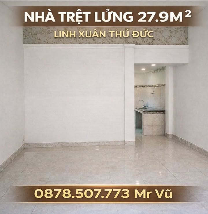 Nhà trệt lửng 27.9m² tại Linh Xuân, Thủ Đức chỉ 2.55 tỷ - Cạnh trường học 1.2.3