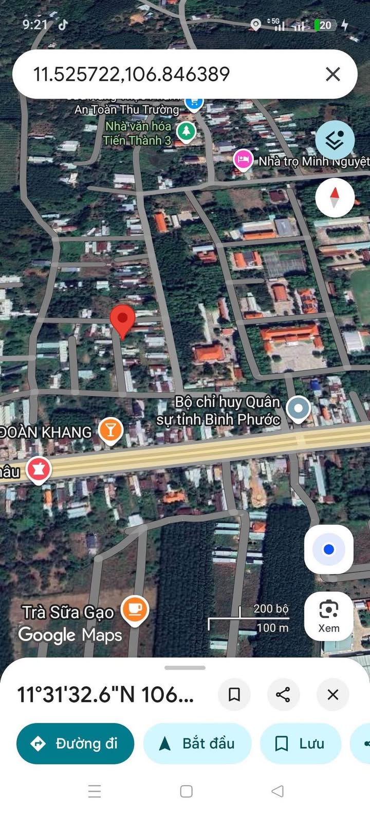 Đất thổ cư Tiến Thành, Đồng Xoài 1500m² giá 1.2 tỷ - Đầu tư sinh lời ngay!