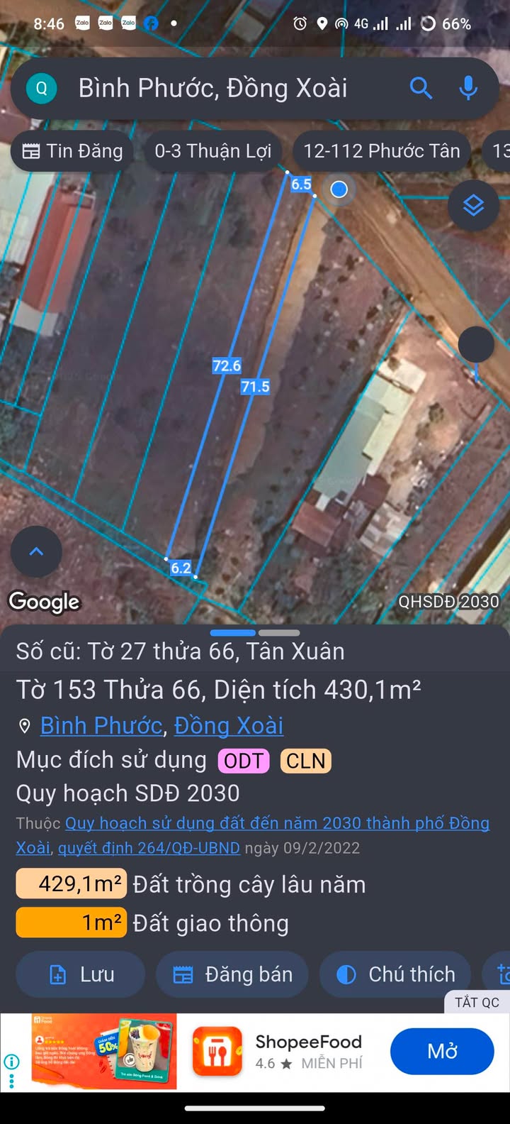 Đất thổ cư chính chủ tại Tân Xuân Đồng Xoài 440m² - Giá tốt hiếm có!
