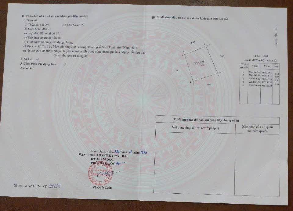 Bán đất Ngõ 167 Vĩnh Mạc - Lộc Vượng 50m² giá 1.55 tỷ - Đầu tư sinh lời ngay!