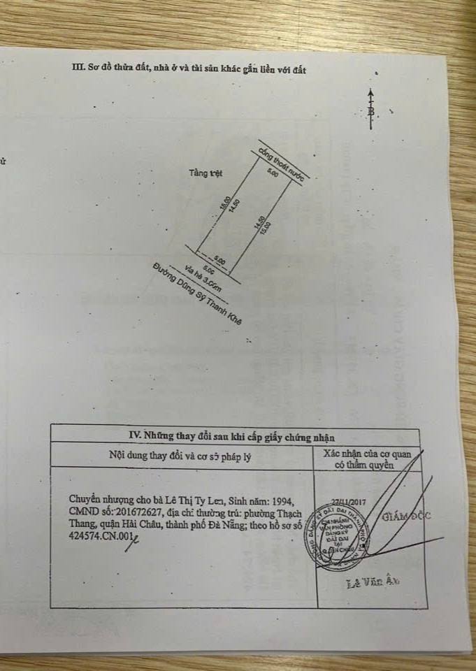 Nhà cấp 4 mặt tiền Dũng Sỹ Thanh Khê 70m² giá 6 tỷ - Chính chủ bán gấp!