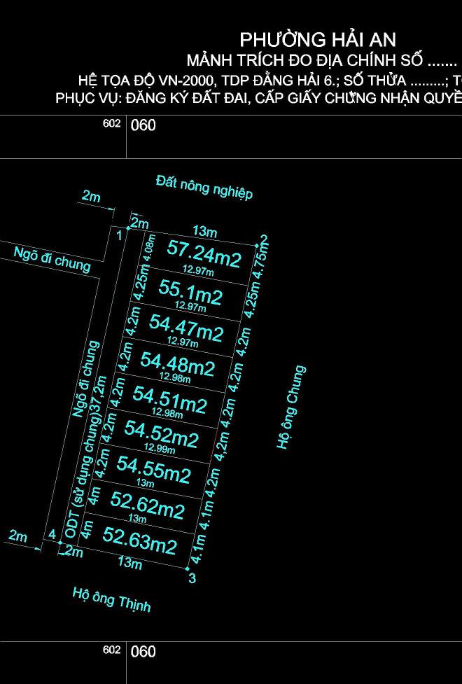 Đất nền Đằng Hải 52m² giá 2 tỷ - Đường ô tô vào tận nơi!
