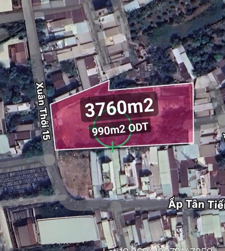 Đất mặt tiền đường Xuân Thới 15, Hóc Môn 3760m² giá 60 tỷ - Cơ hội đầu tư hiếm có!