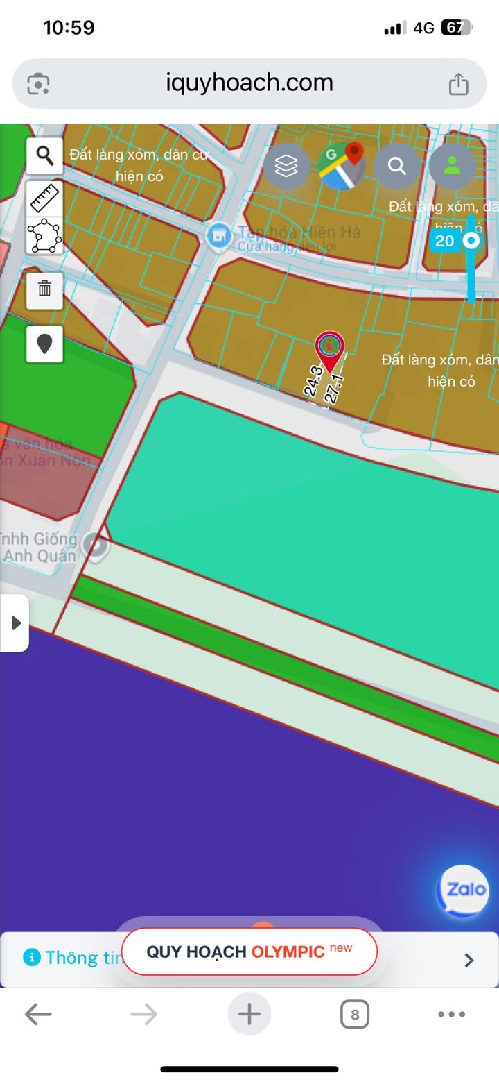 Đất nền Xuân Nộn Đông Anh 121m² giá thỏa thuận - Mặt tiền 15m view hồ điều hòa!