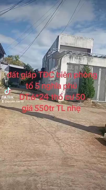 Đất nền Nghĩa Phú 144m² giá 550 triệu - Cơ hội đầu tư tuyệt vời!