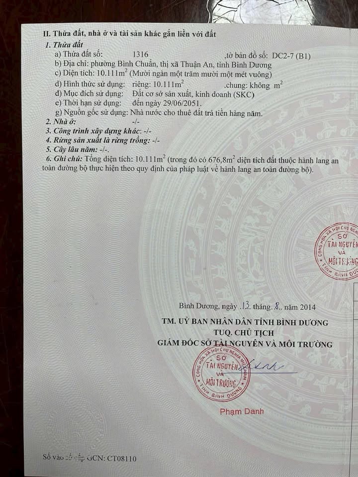 Đất nền 10.000m² tại Bình Chuẩn, Thuận An - Giá chỉ 60 tỷ, đầu tư sinh lời!