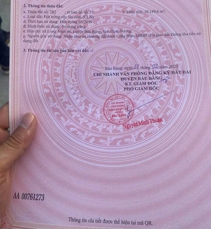 Đất cây lâu năm Bàu Bàng 10.000m² giá 13 tỷ - Tiềm năng đầu tư vượt trội!