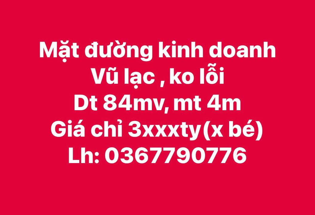 FrontHouse Vũ Lạc Thái Bình 84m² giá 3xx triệu - Mặt tiền kinh doanh lý tưởng!