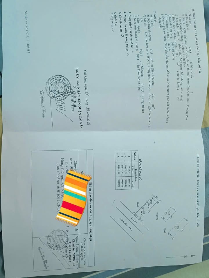 Nhà trệt lửng lầu Cái Răng 100m² giá 3.4 tỷ - Sổ hồng hoàn công