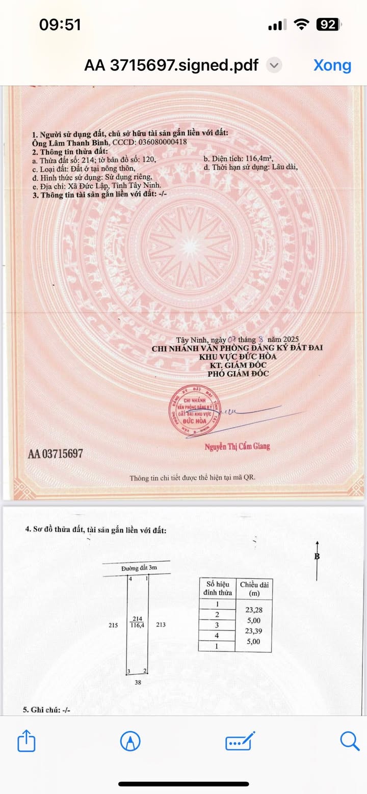 Đất nền Đức Lập, 116m², giá 930 triệu - Đầu tư sinh lời hấp dẫn!