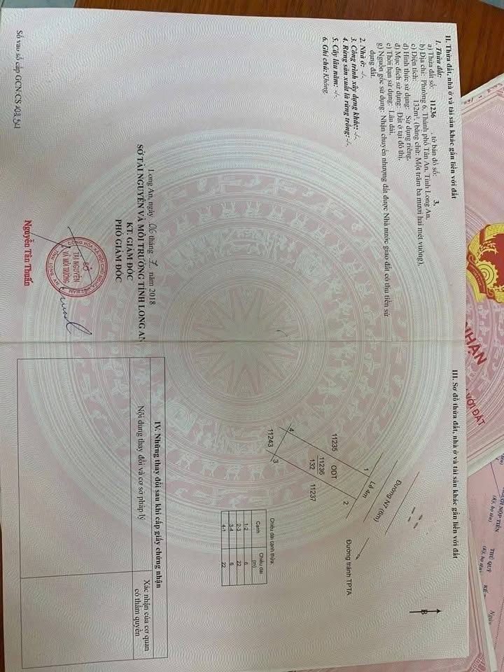 Đất nền KDC IDICO2 Tân An 132m² giá 4.35 tỷ - Vị trí đẹp, thuận tiện kinh doanh!