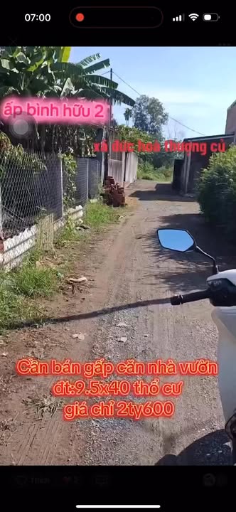 Nhà vườn 380m² tại Mỹ Hạnh Nam, Đức Hòa chỉ 2.6 tỷ - Sẵn sàng vào ở!