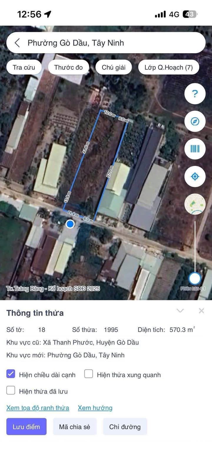 Đất thổ cư 570m² tại trung tâm Gò Dầu - Chỉ 9.69 tỷ, thương lượng nhẹ!