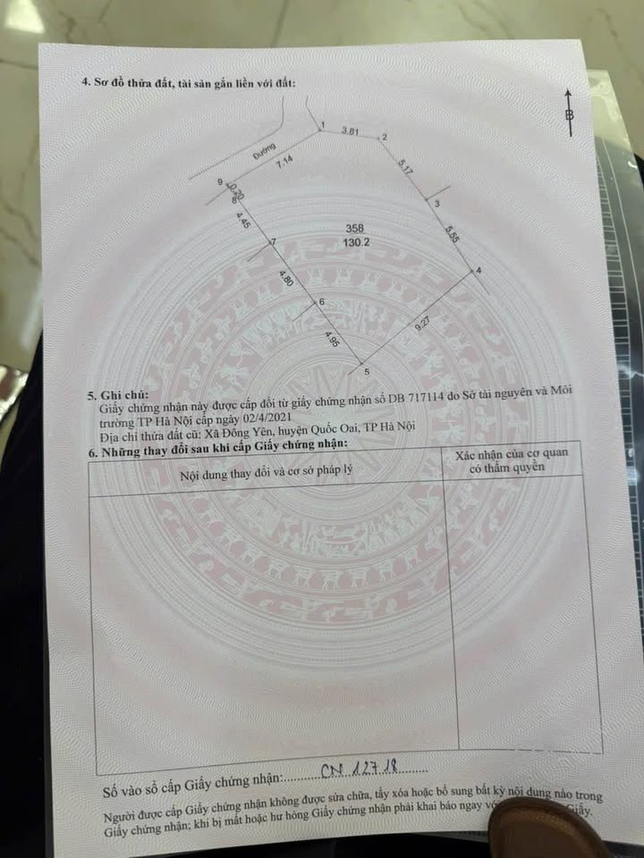 Đất thổ cư Phú Cát Quốc Oai 130m² giá thỏa thuận - Cơ hội đầu tư hấp dẫn!