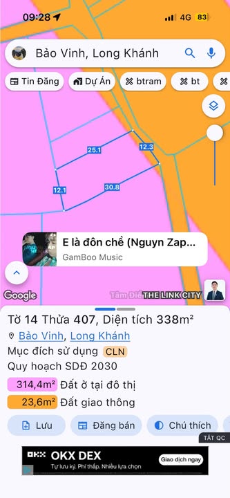 Đất nền Bảo Vinh Long Khánh 360m² giá 1.9 tỷ - Sổ đỏ chính chủ