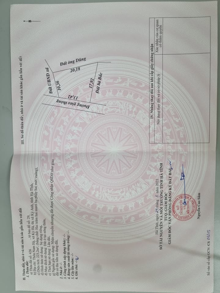 Đất Kỳ Hà Kỳ Anh 223m² giá thỏa thuận - Mặt tiền đẹp, vị trí đắc địa