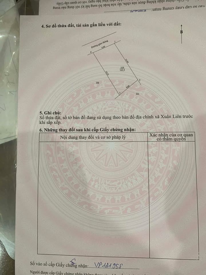 Đất nền đường chính Xuân Liên 162m² giá chỉ 2 tỷ - Cơ hội đầu tư hấp dẫn!