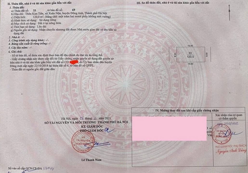 Đất nền Xuân Nộn Đông Anh 120m² chỉ 4.8 tỷ - Vị trí phát triển đáng đầu tư!