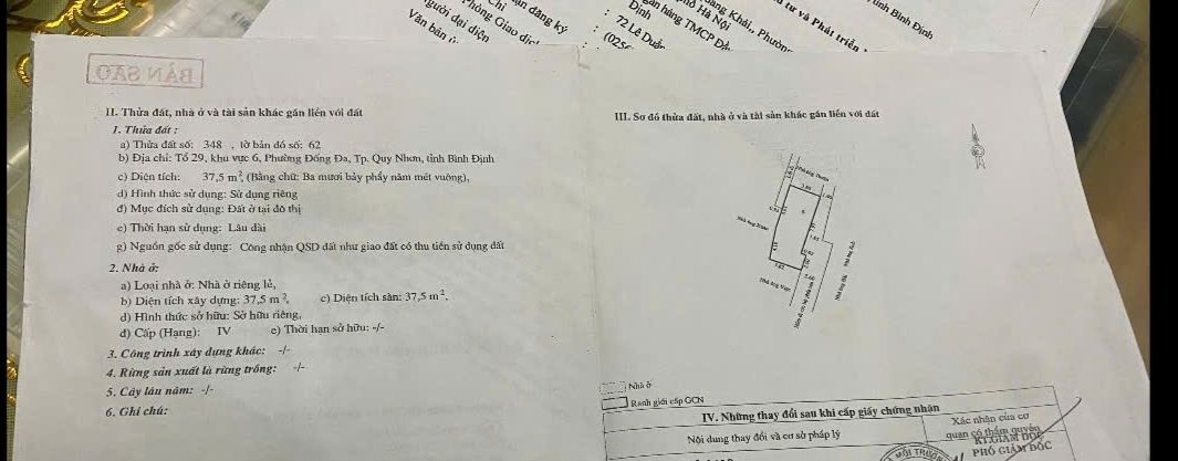 Nhà cấp 4 hẻm 808 Trần Hưng Đạo, Quy Nhơn 37.5m² giá 1.3 tỷ - Cơ hội đầu tư tuyệt vời!