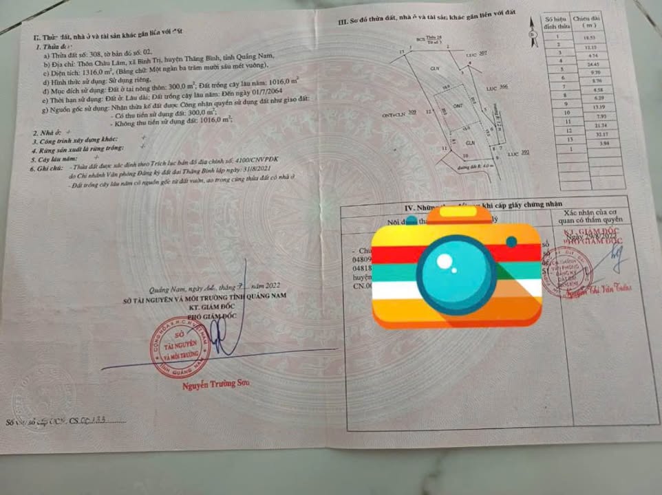 Đất ở Châu Lâm, Thăng Bình, Quảng Nam 1300m² - Pháp lý rõ ràng, giá thỏa thuận!