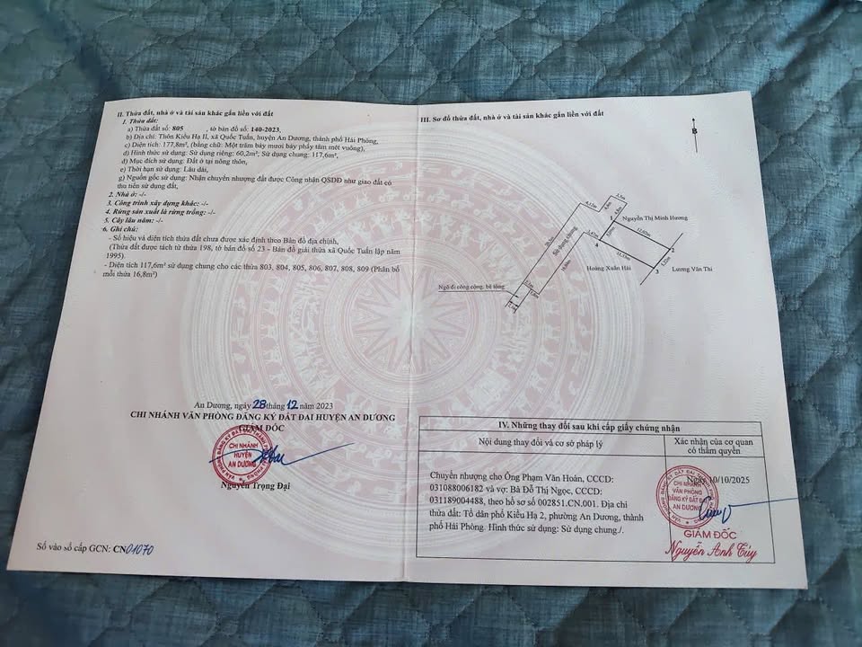 Nhà 60m² Tổ Dân Phố Kiều Hạ 2, Phường An Dương - Sổ đỏ, Giá chỉ 870 triệu!