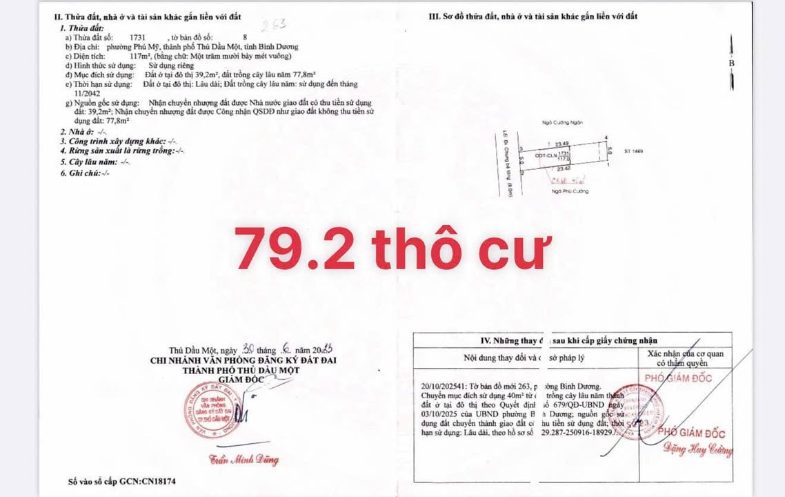 Bán đất Phú Mỹ Thủ Dầu Một 117m² giá 2.59 tỷ - Vị trí gần chợ thuận lợi!