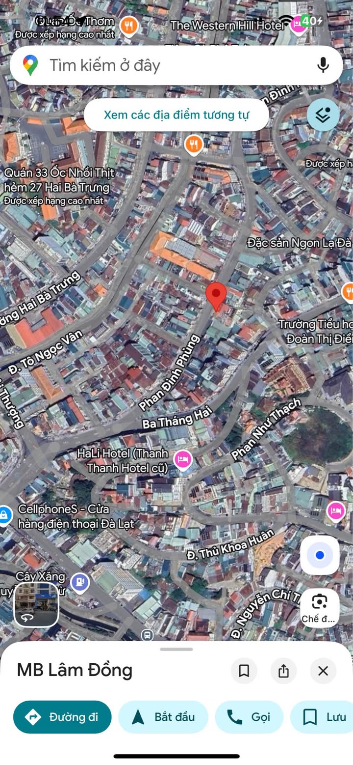 Nhà mặt tiền Phan Đình Phùng, Đà Lạt 68m² giá 17 tỷ - Đầu tư sinh lời ngay!