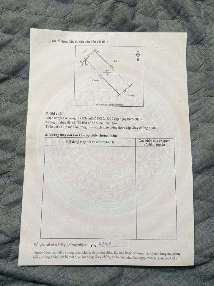 Đất nền Phúc Thọ 110m² giá 1.65 tỷ - Đầu tư lý tưởng với phong thủy tốt!