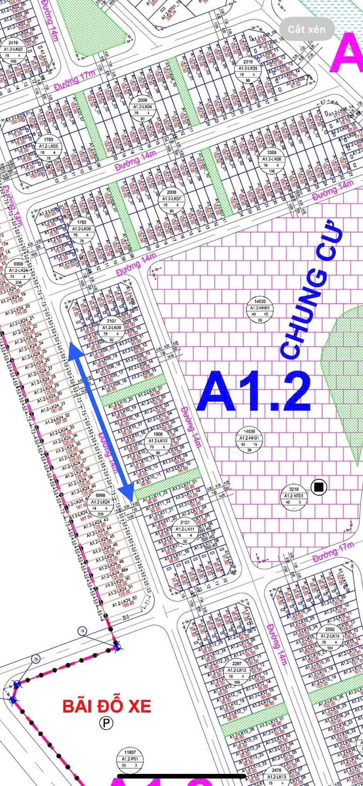 Townhouse Liền kề A1.2 Khu đô thị Thanh Hà 95m² giá 12 tỷ - Đầu tư lợi nhuận cao!