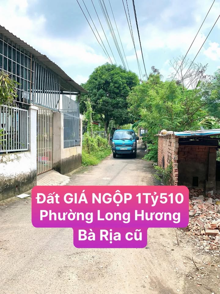 Đất Phường Long Hương, TP Bà Rịa 120m² giá 1.51 tỷ - Lô góc 2 mặt tiền!