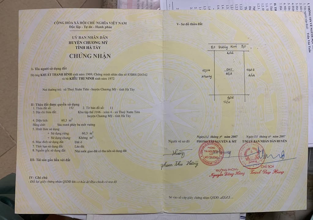 Đất phân lô quân đội J106 Thủy Xuân Tiên, 60.3m² giá 2 tỷ - Cơ hội đầu tư hiếm có!