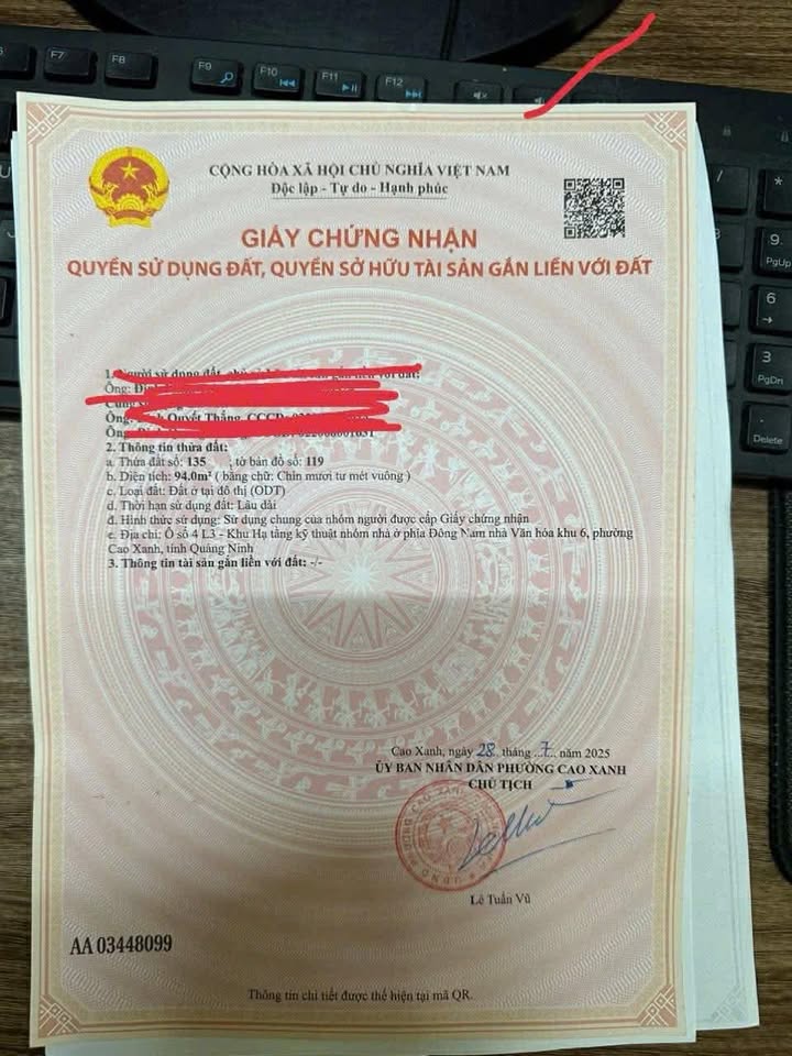 Đất nền đẹp tại ngõ 33 Cao Xanh 94m² giá 4.25 tỷ - Kinh doanh sầm uất!