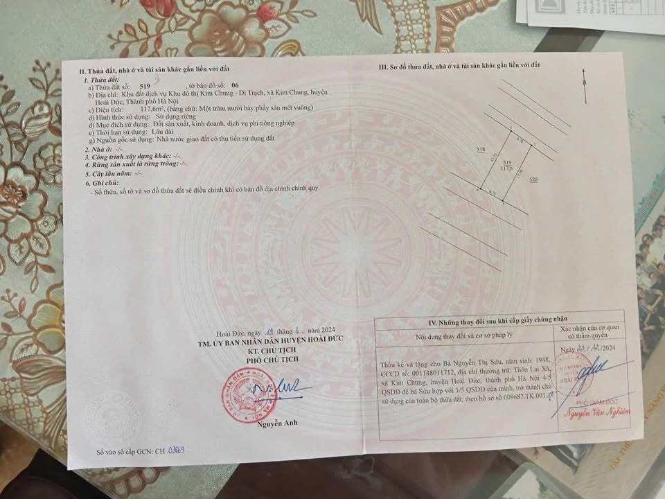 Đất nền Kim Chung Hoài Đức 117.6m² giá thỏa thuận - Đầu tư sinh lời nhanh chóng!