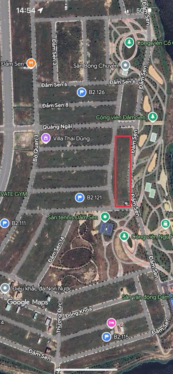 Biệt thự Đầm Sen Đà Nẵng 188.8m² giá 11.555 tỷ - Kế vệt cây xanh 7,5m