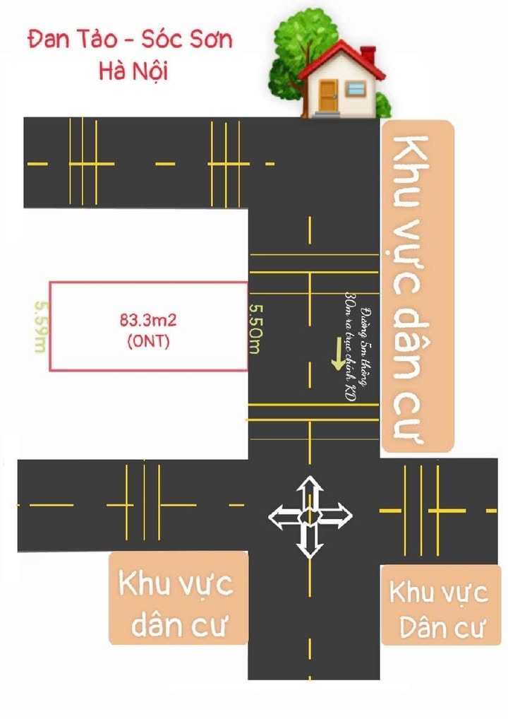 Đất nền Đan Tảo - Sóc Sơn 83,3m² thổ cư - Đầu tư sinh lời tiềm năng!